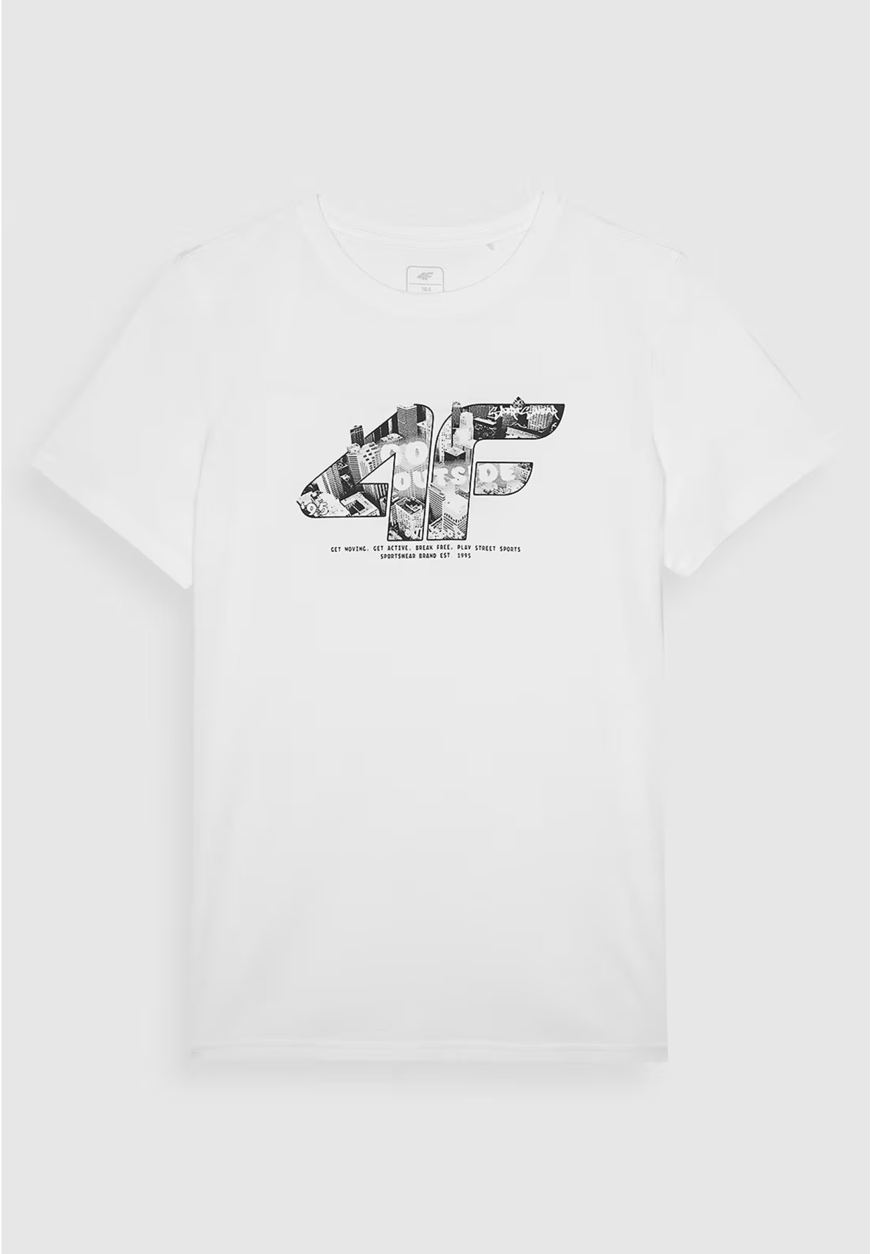 Koszulka Chłopięca 4F T-shirt Z Nadrukiem Biały 4FJRSS24TTSHM2210
