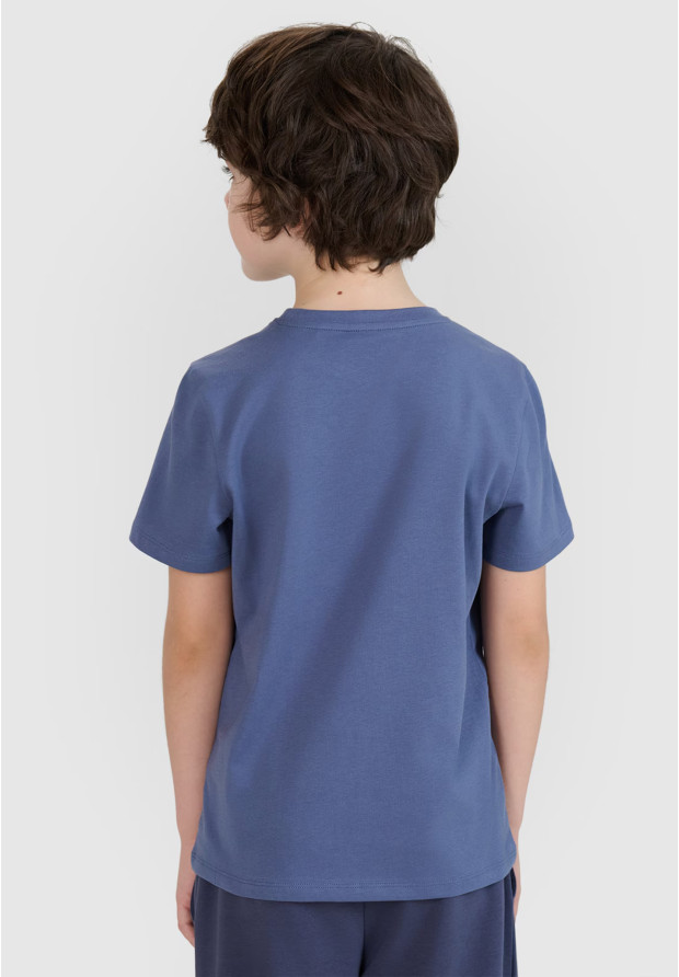 Koszulka Chłopięca 4F T-shirt Z Nadrukiem Niebieski 4FJRSS24TTSHM2210