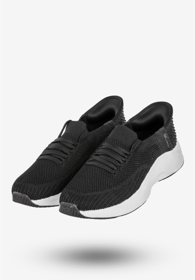 Sneakersy Damskie Wsuwane Buty Sportowe Czarne DK Cinda