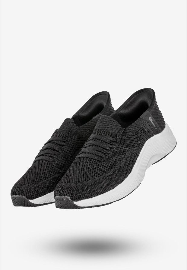 Sneakersy Damskie Wsuwane Buty Sportowe Czarne DK Cinda