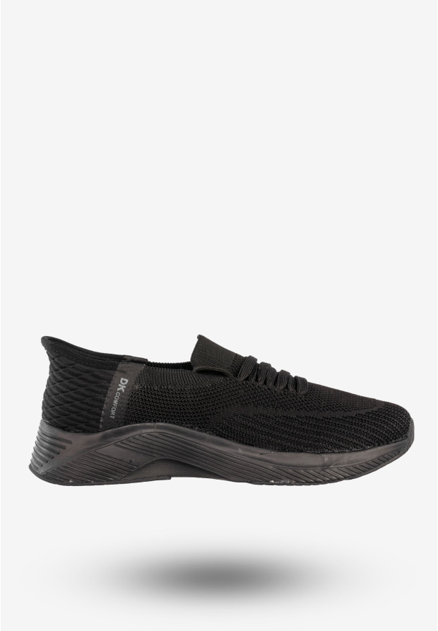 Sneakersy Damskie Wsuwane Buty Sportowe Czarne DK Cinda