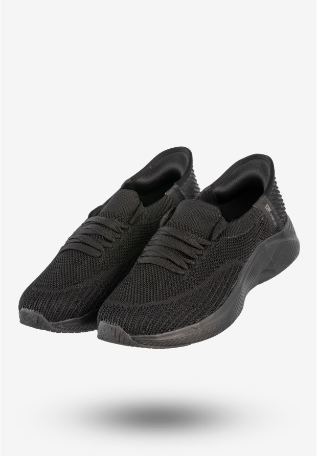 Sneakersy Damskie Wsuwane Buty Sportowe Czarne DK Cinda