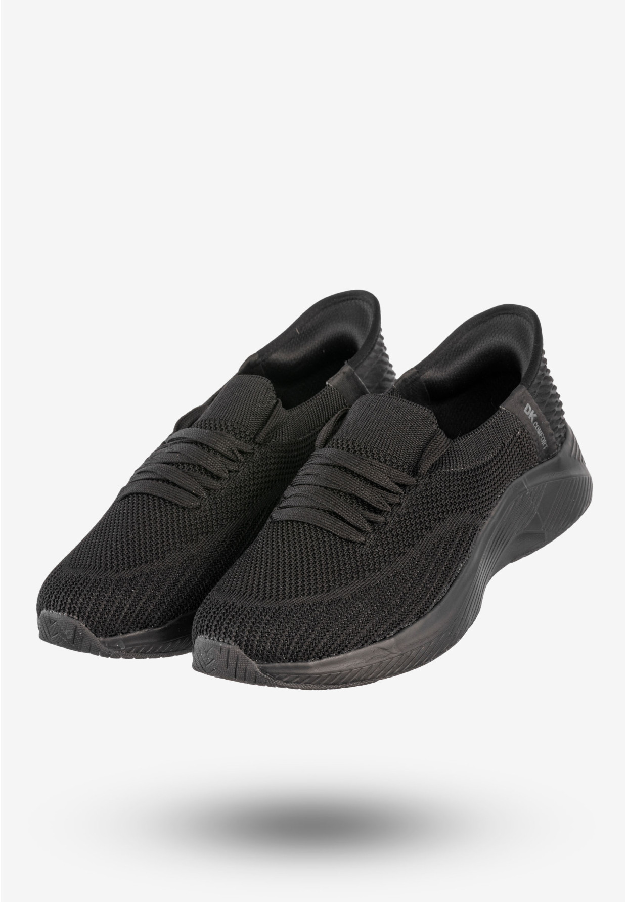 Sneakersy Damskie Wsuwane Buty Sportowe Czarne DK Cinda