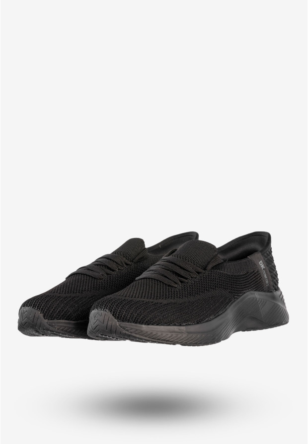 Sneakersy Damskie Wsuwane Buty Sportowe Czarne DK Cinda