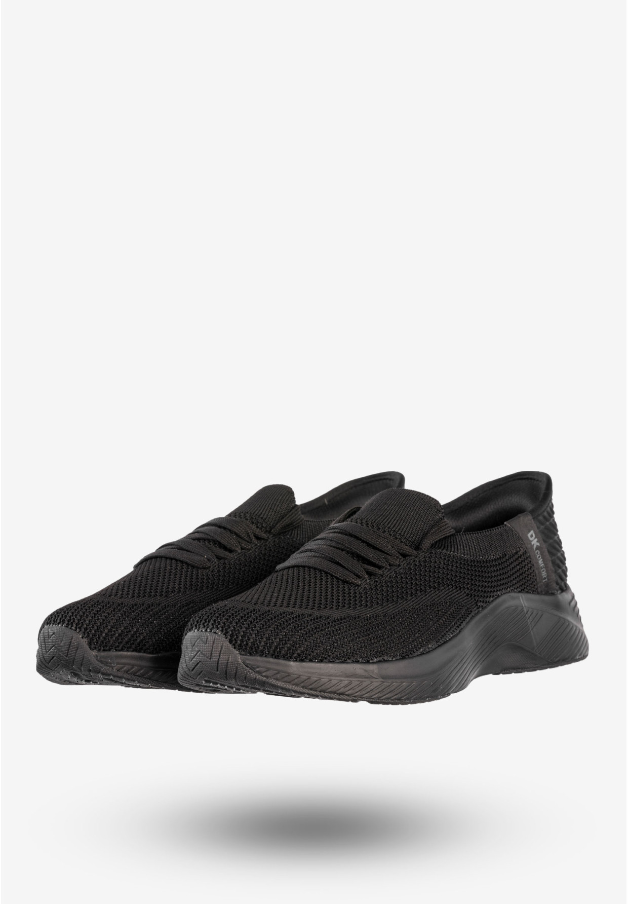 Sneakersy Damskie Wsuwane Buty Sportowe Czarne DK Cinda