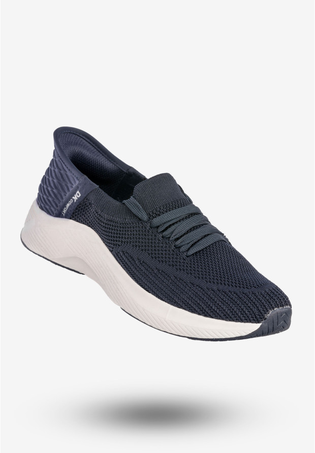 "Granatowe sneakersy damskie DK HR23150 z białą podeszwą"