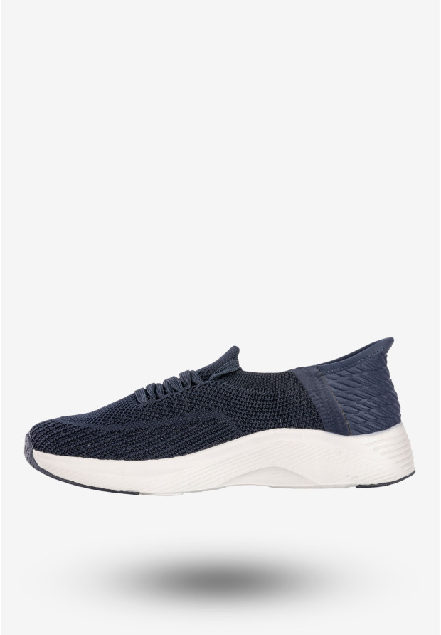 Sneakersy Damskie Wsuwane Buty Sportowe Granatowe DK Cinda