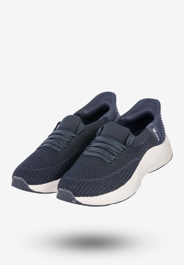 Sneakersy Damskie Wsuwane Buty Sportowe Granatowe DK Cinda