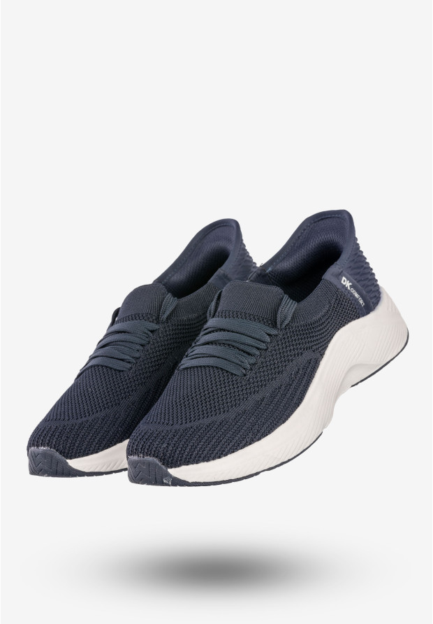 Sneakersy Damskie Wsuwane Buty Sportowe Granatowe DK Cinda