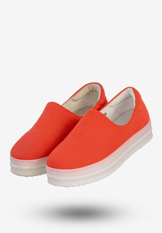 Tenisówki Damskie Buty Na Platformie Wsuwane Slip On Neonowe Vices