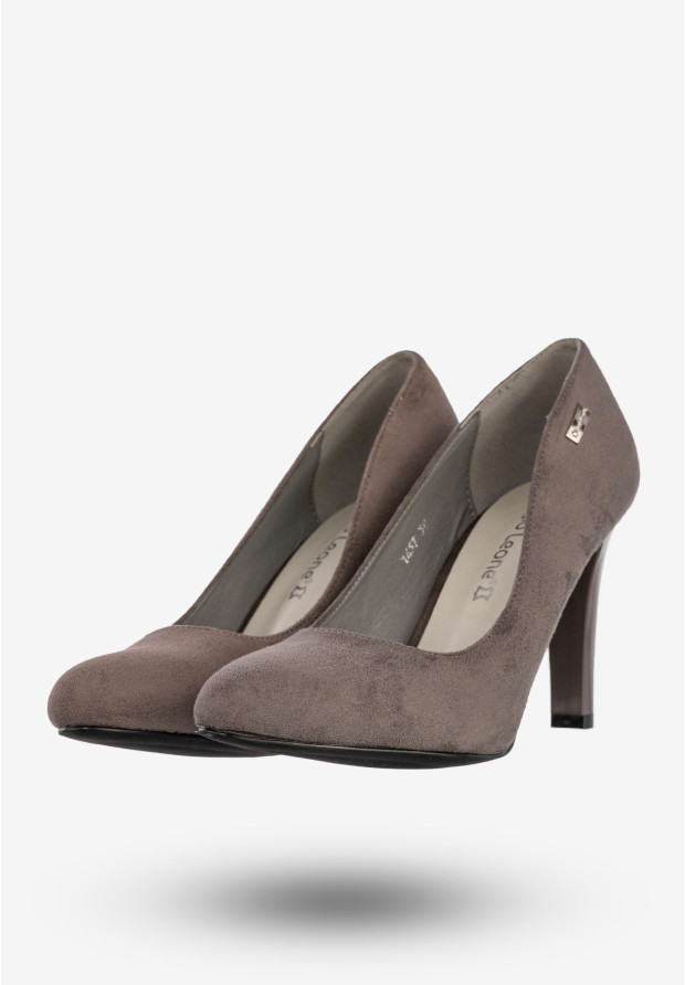 Czółenka Damskie Buty Na Obcasie Klasyczne Szare Sergio Leone