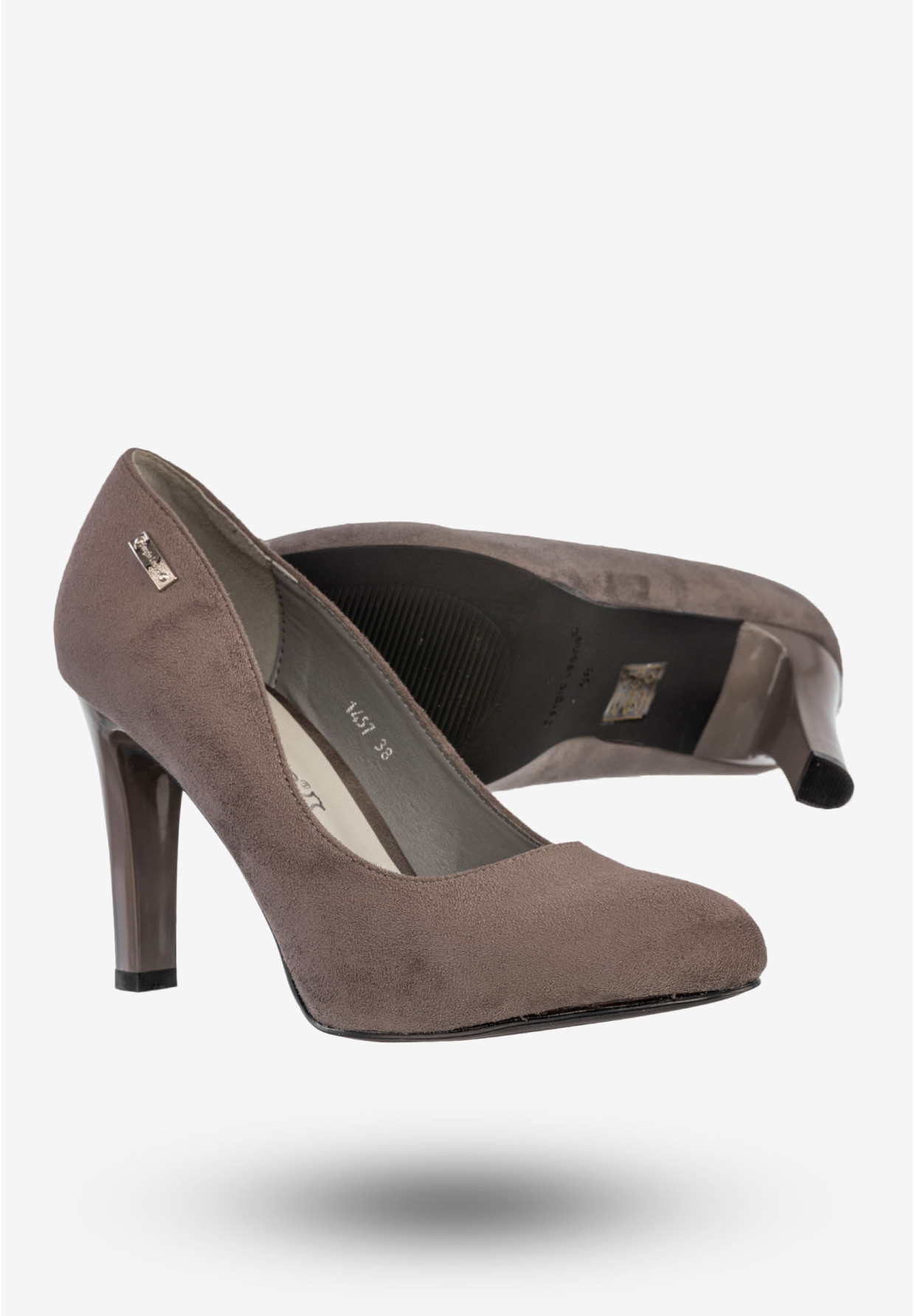 Czółenka Damskie Buty Na Obcasie Klasyczne Szare Sergio Leone