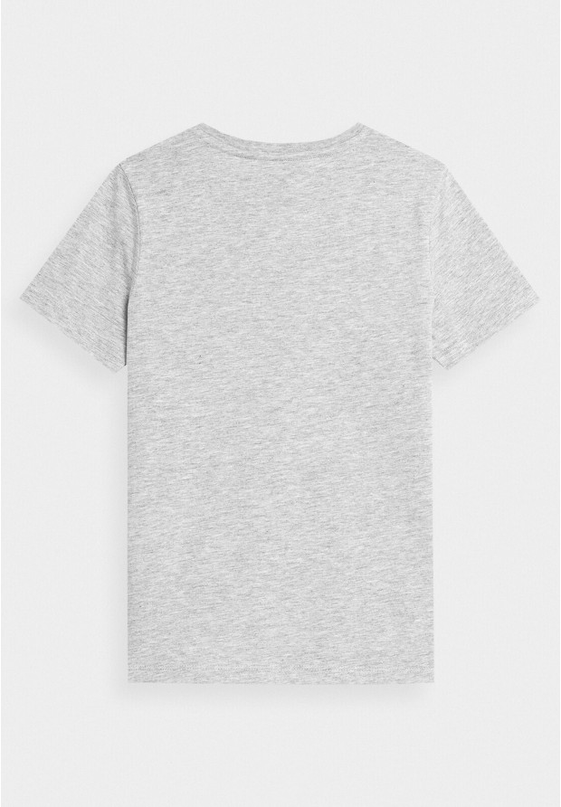 Koszulka Chłopięca 4F T-shirt Z Nadrukiem Szara 4FJAW23TTSHM0794