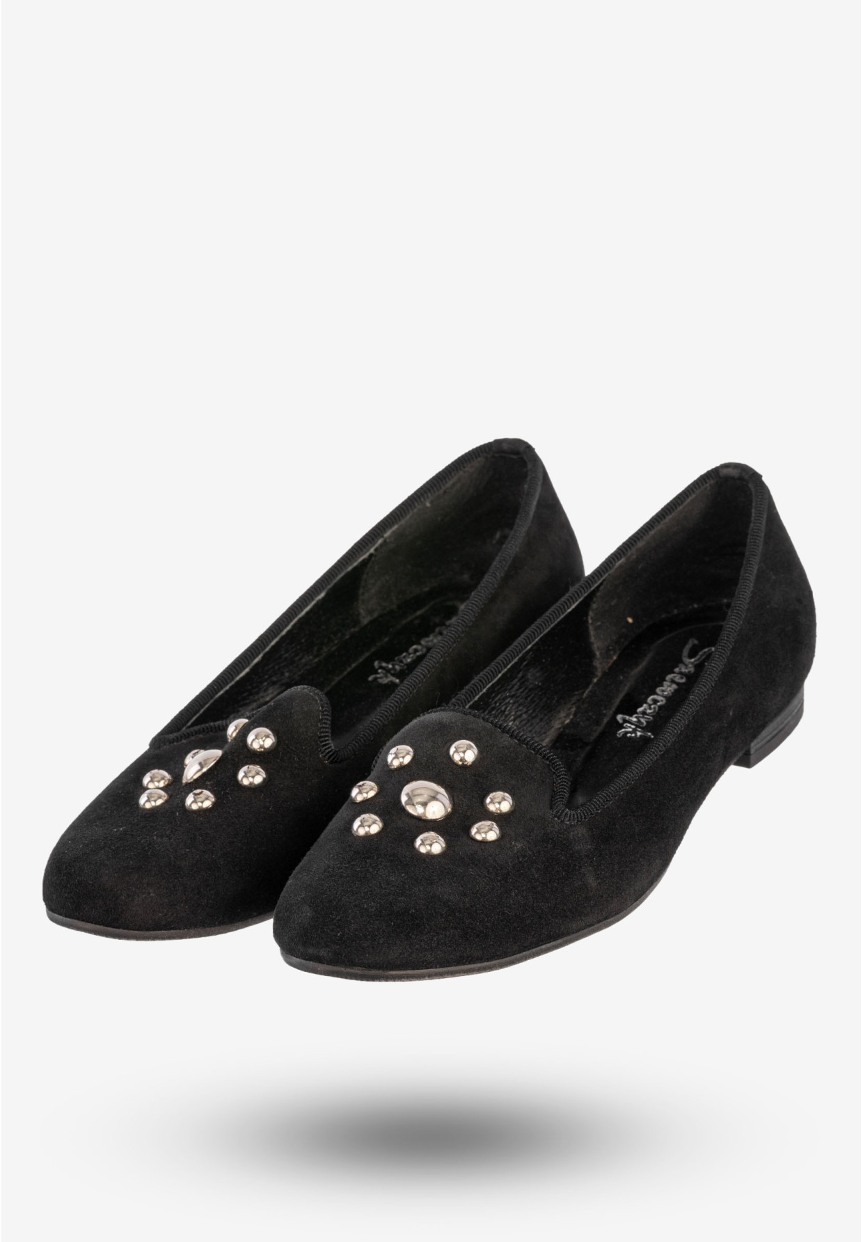 Mokasyny Damskie Skórzane Buty Lordsy Płaski Obcas Czarne Szewczyk