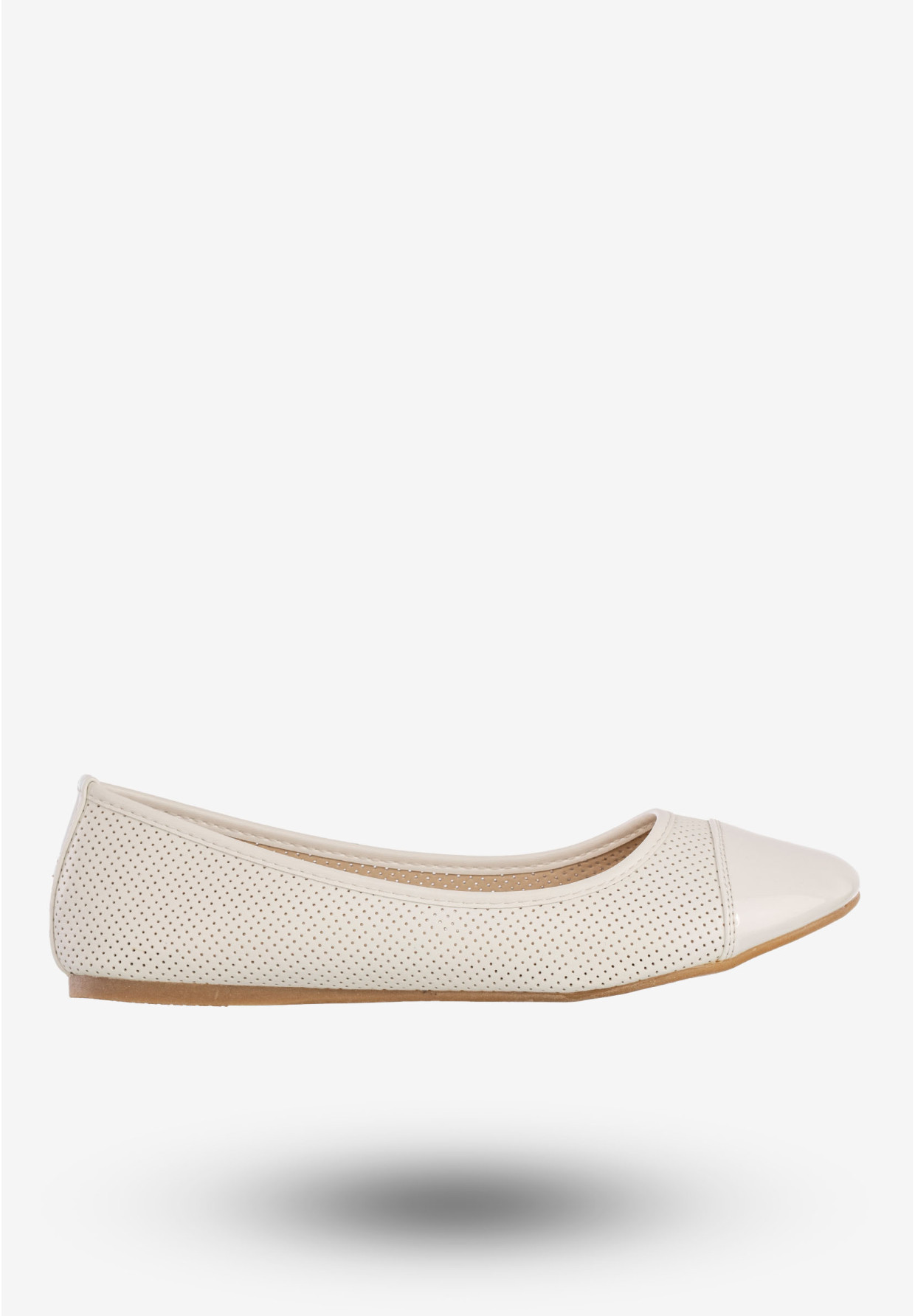 Baleriny Damskie Ekoskóra Buty Lekkie Na Lato Eleganckie Białe