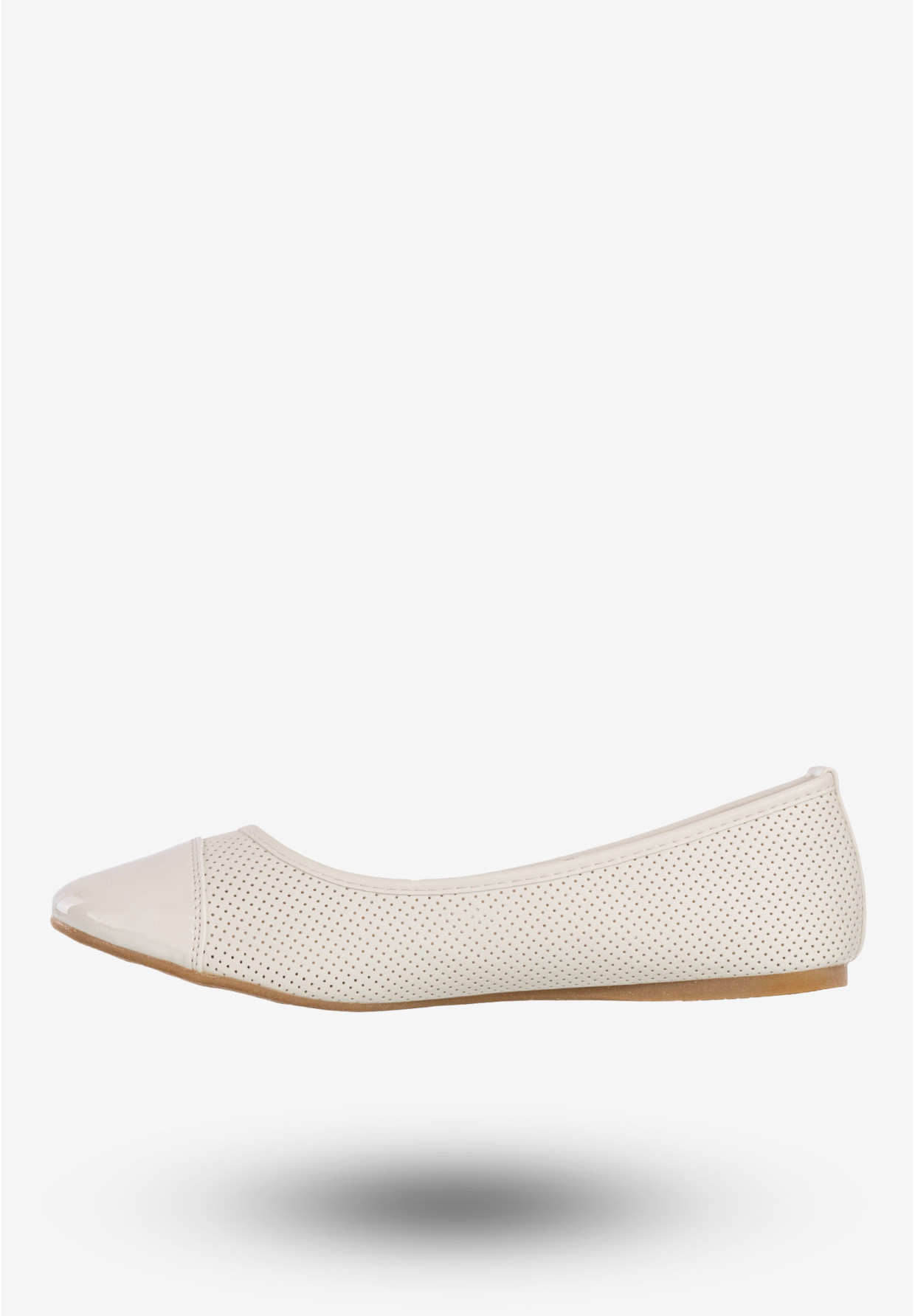 Baleriny Damskie Ekoskóra Buty Lekkie Na Lato Eleganckie Białe