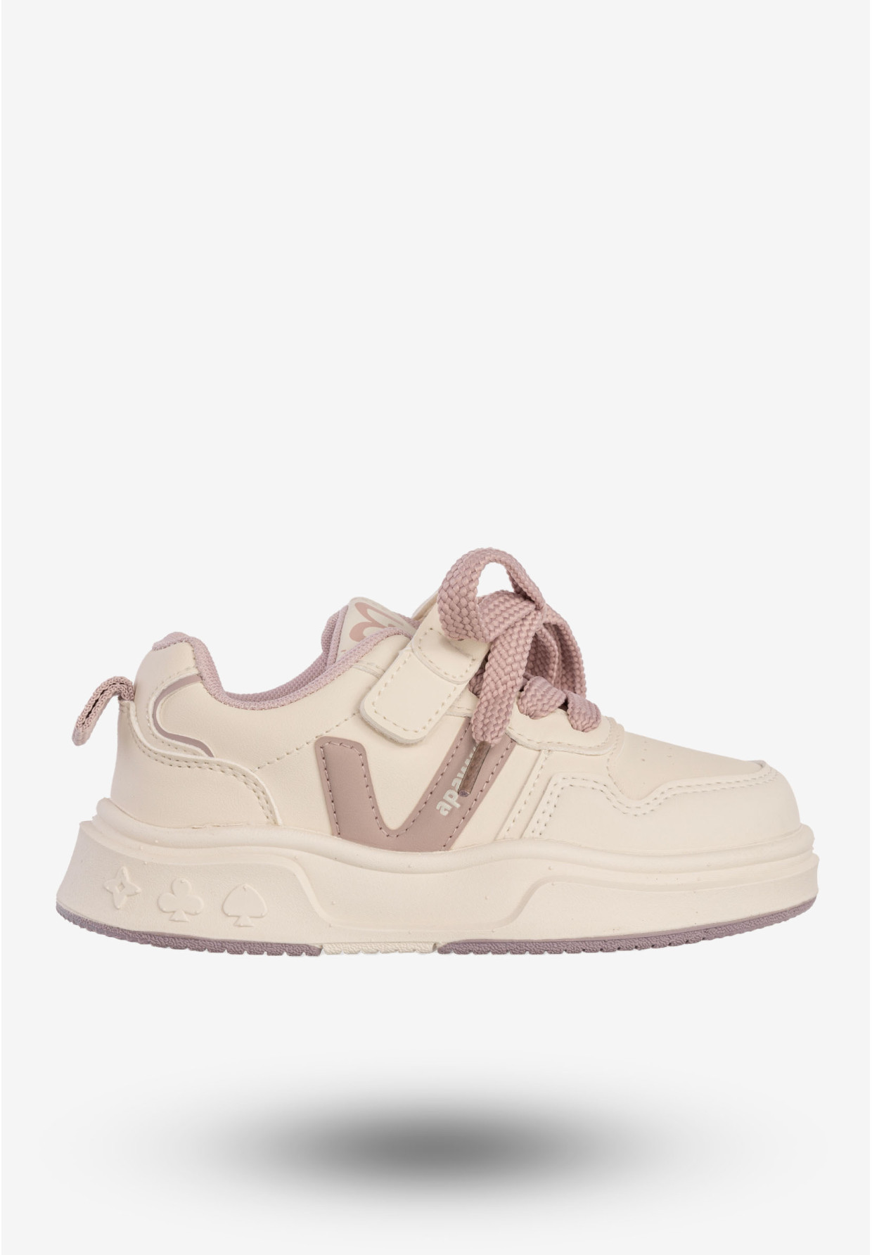 Sneakersy Dziecięce Na Rzepy Buty Sportowe Półbuty Beżowe Apawwa