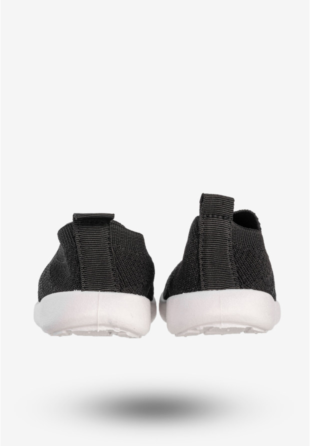 Sneakersy Dziecięce Wsuwane Buty Sportowe Lekkie Czarne Apawwa