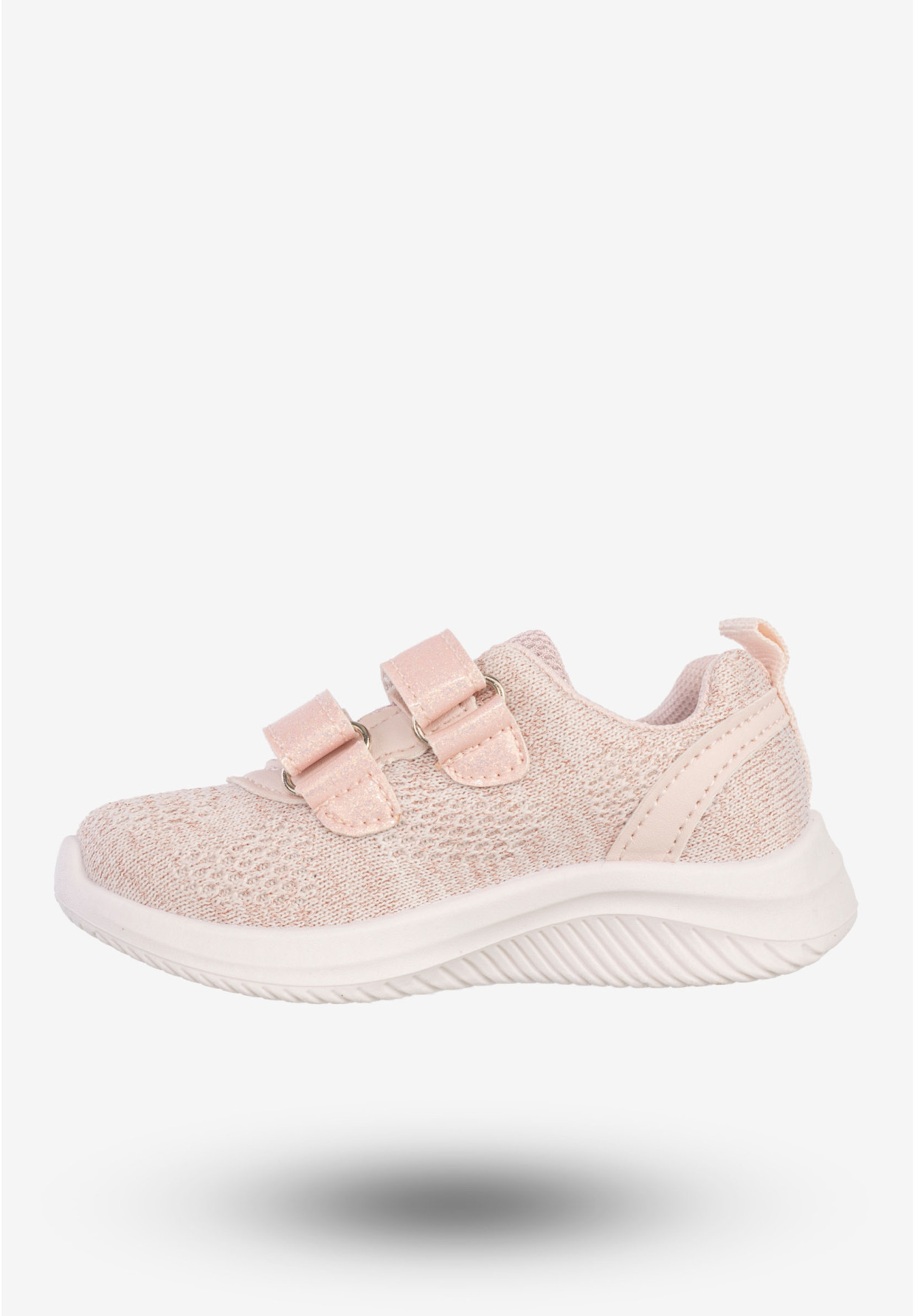 Sneakersy Dziecięce Na Rzepy Buty Sportowe Lekkie Pudrowy Róż Apawwa