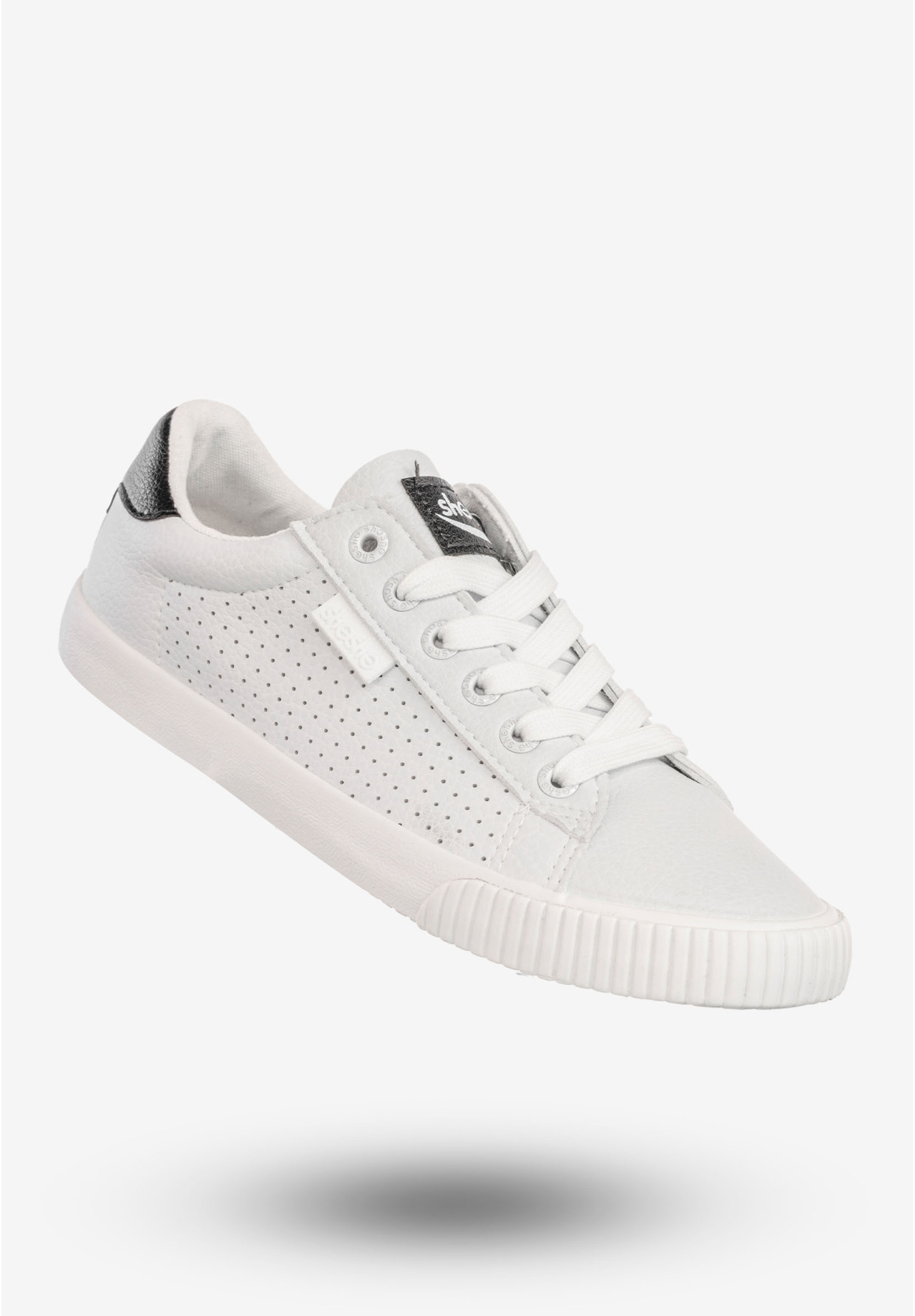 Tenisówki Damskie Ekoskóra Sneakersy Buty Półbuty Białe ShoSho