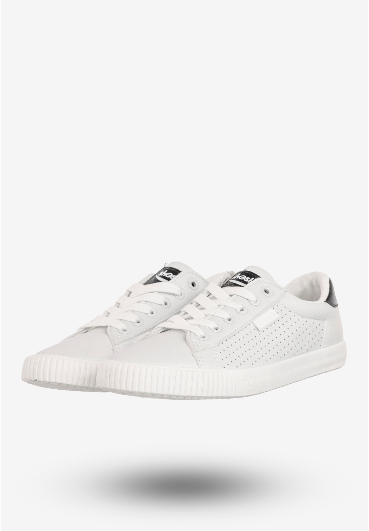 Tenisówki Damskie Ekoskóra Sneakersy Buty Półbuty Białe ShoSho