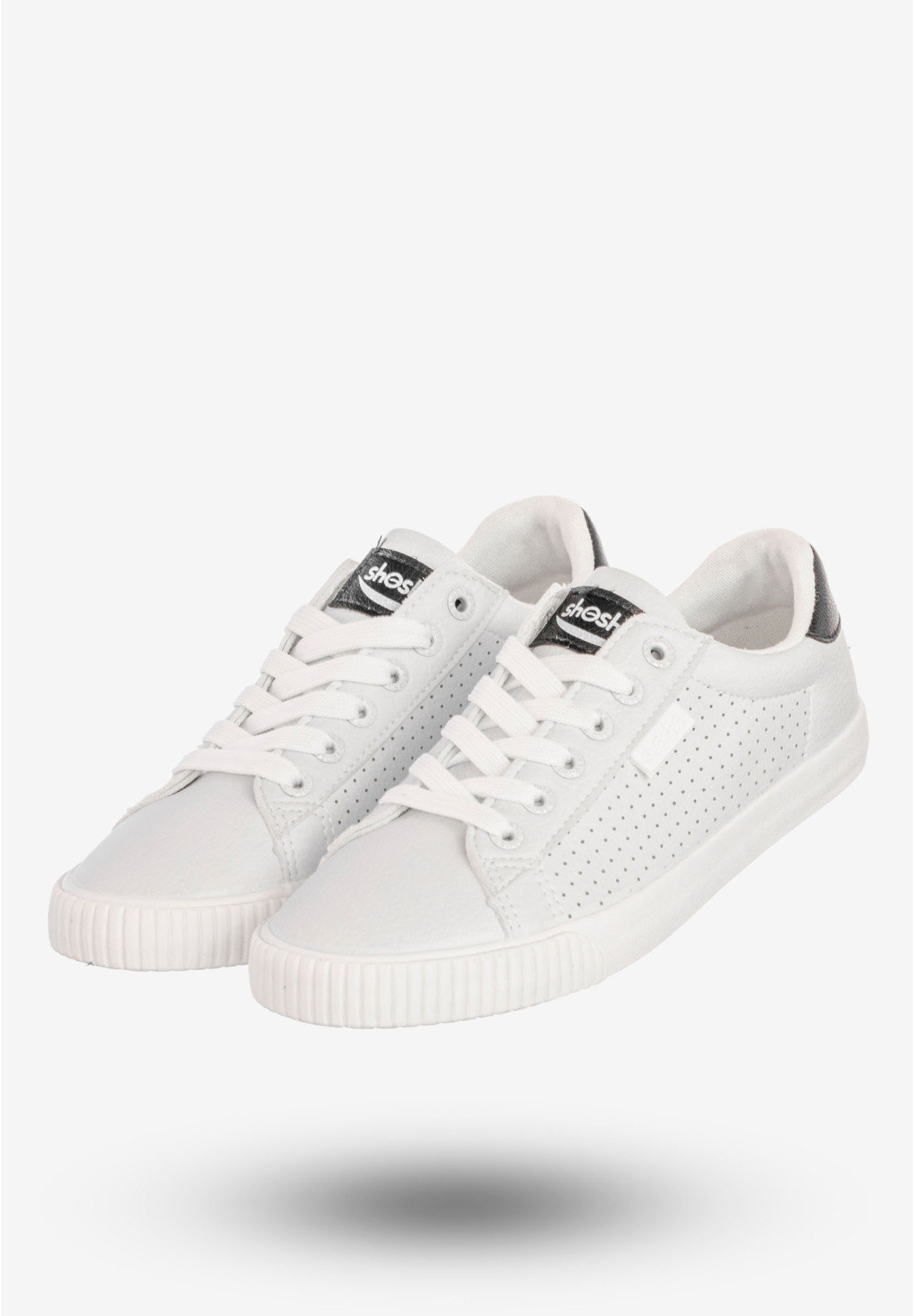 Tenisówki Damskie Ekoskóra Sneakersy Buty Półbuty Białe ShoSho