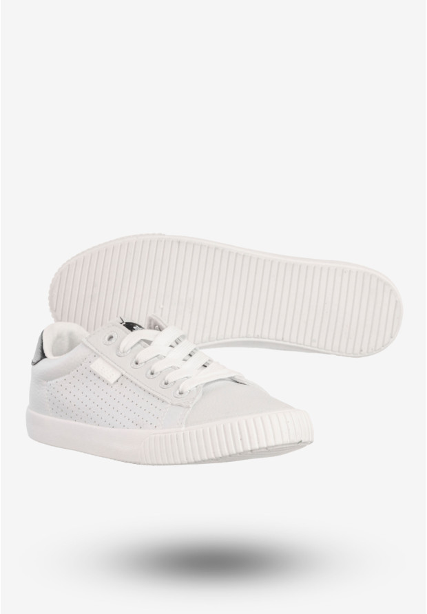 Tenisówki Damskie Ekoskóra Sneakersy Buty Półbuty Białe ShoSho