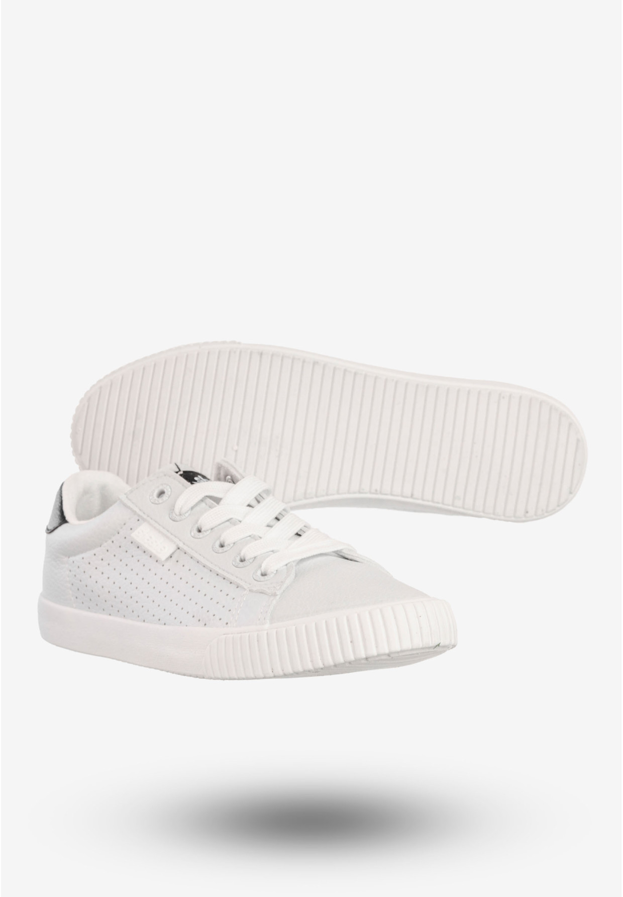 Tenisówki Damskie Ekoskóra Sneakersy Buty Półbuty Białe ShoSho