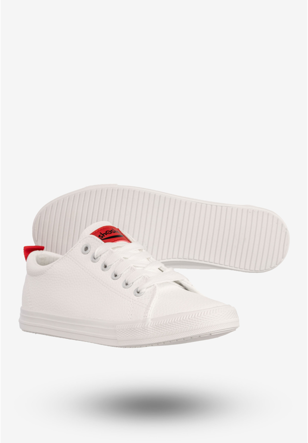 Sneakersy Damskie Tenisówki Ekoskóra Buty Półbuty Białe ShoSho