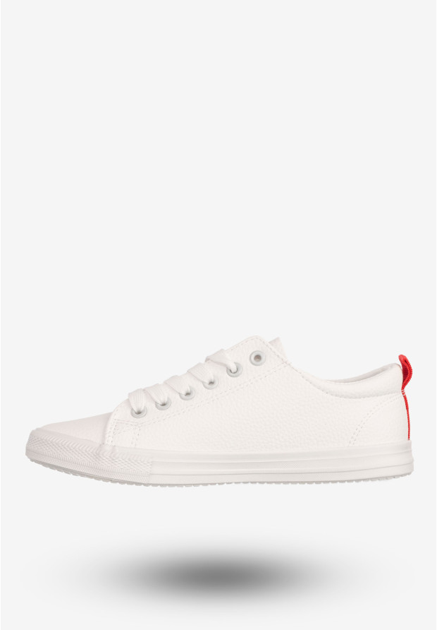 Sneakersy Damskie Tenisówki Ekoskóra Buty Półbuty Białe ShoSho