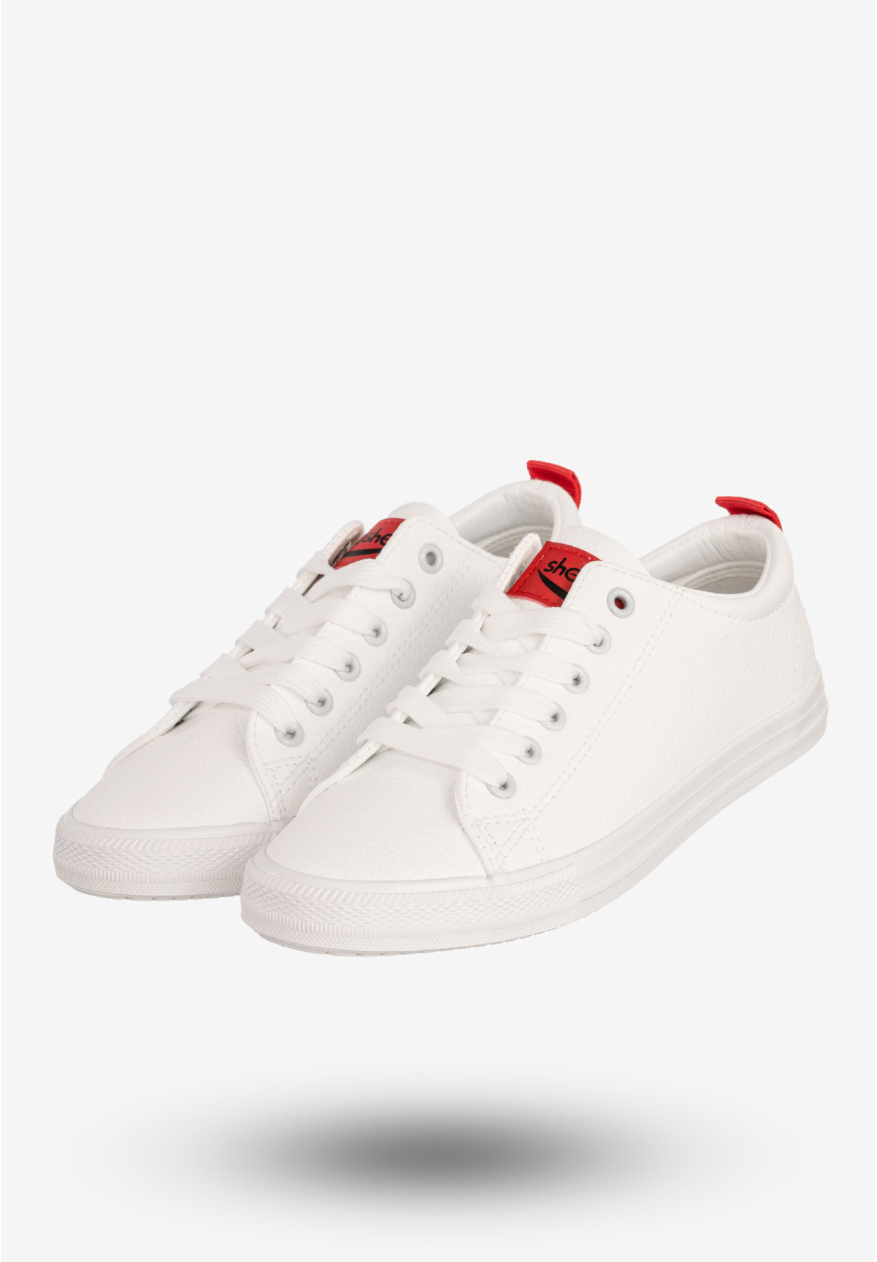 Sneakersy Damskie Tenisówki Ekoskóra Buty Półbuty Białe ShoSho