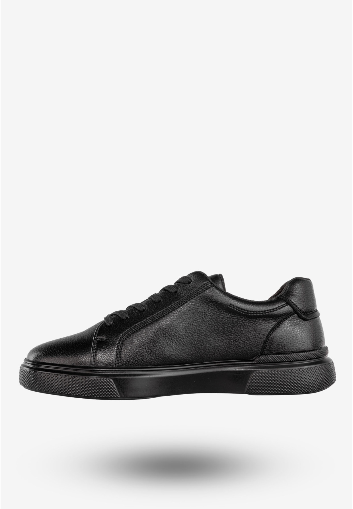 Sneakersy Męskie Tenisówki Ekoskóra Buty Półbuty Czarne Mekomelo