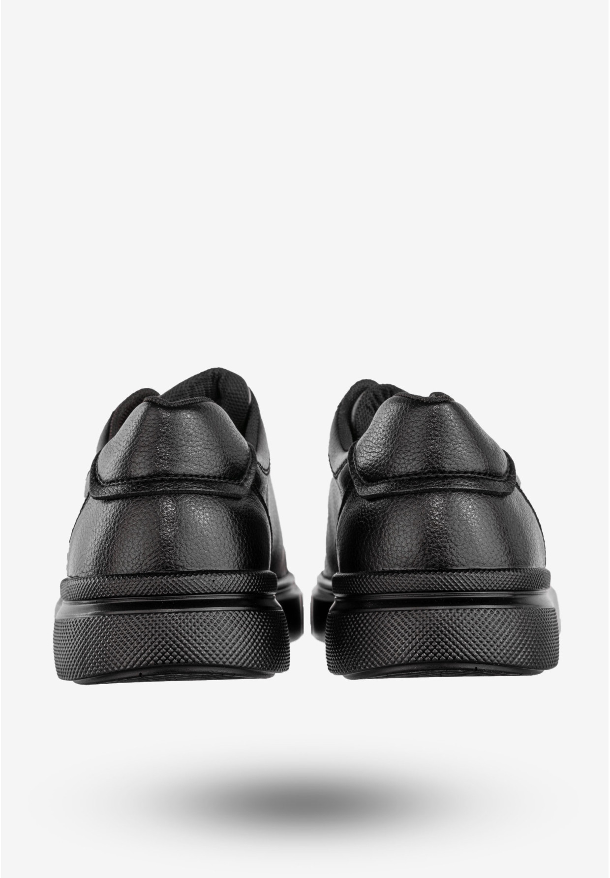 Sneakersy Męskie Tenisówki Ekoskóra Buty Półbuty Czarne Mekomelo
