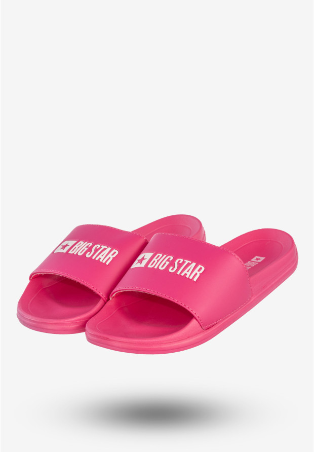 Klapki Damskie BIG STAR Buty Casual Fuksja NN274A660