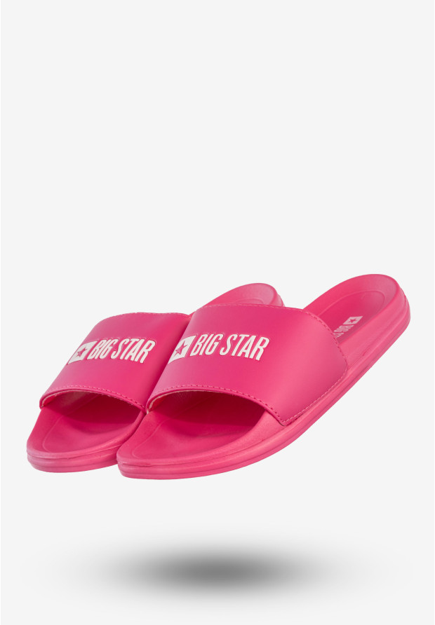 Klapki Damskie BIG STAR Buty Casual Fuksja NN274A660