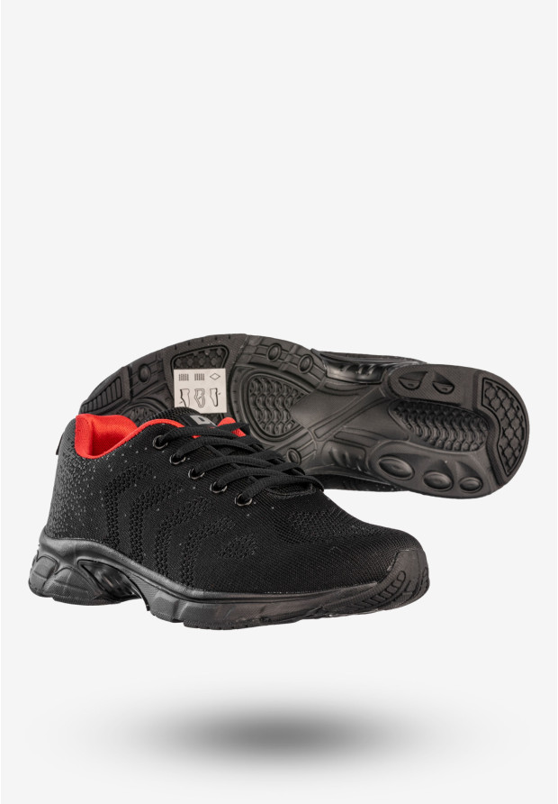 Sneakersy Młodzieżowe Buty Sportowe Do Biegania Czarne DK