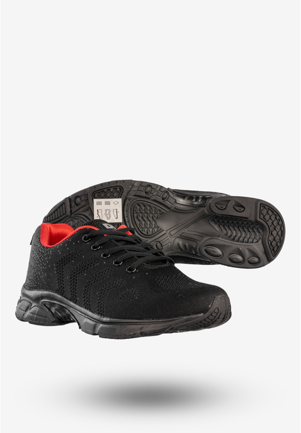 Sneakersy Młodzieżowe Buty Sportowe Do Biegania Czarne DK
