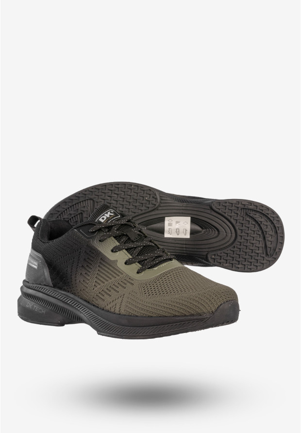 Sneakersy Męskie Buty Sportowe Do Biegania Khaki DK