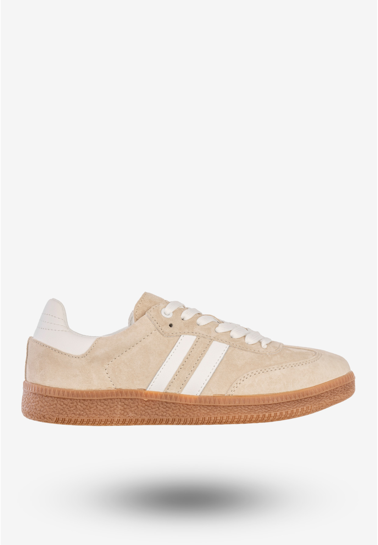 Sneakersy Damskie Skórzane Buty Sportowe Beżowe DK Sandro