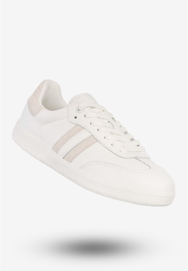 Białe sneakersy damskie DK Sandro z naturalnej skóry