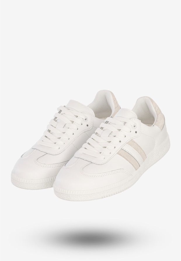 Sneakersy Damskie Skórzane Buty Sportowe Białe DK Sandro