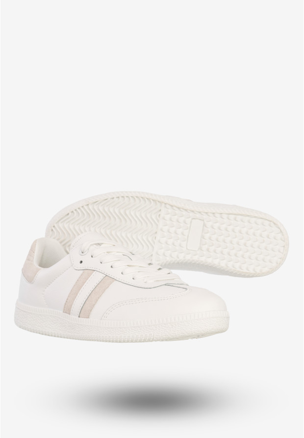 Sneakersy Damskie Skórzane Buty Sportowe Białe DK Sandro