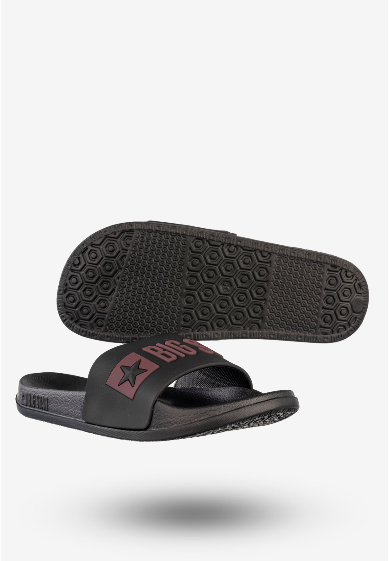 Klapki Damskie BIG STAR Sportowe Buty LOGO Czarne SS274708