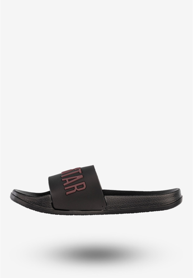 Klapki Damskie BIG STAR Sportowe Buty LOGO Czarne SS274708