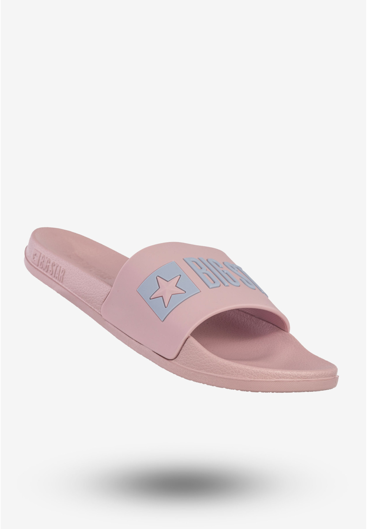 Klapki Damskie BIG STAR Sportowe Buty LOGO Różowe SS274709