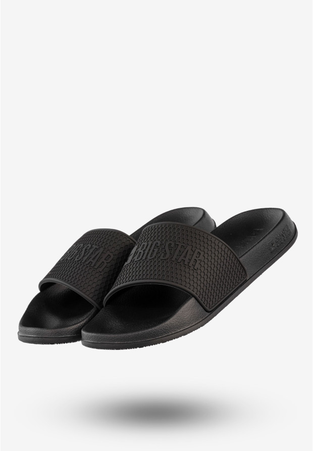 Klapki Męskie BIG STAR Buty Klasyczne Sportowe Czarne SS174356