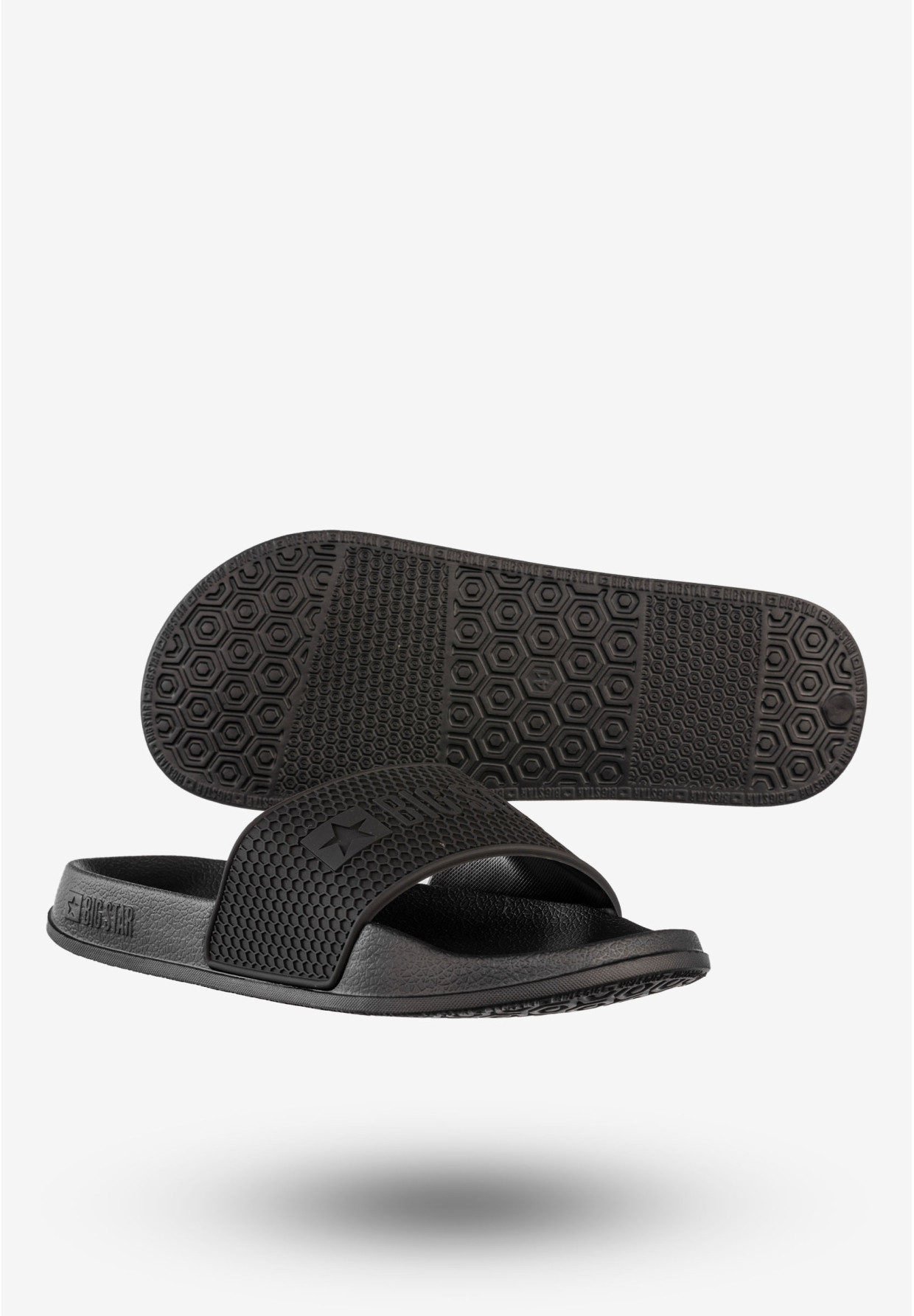 Klapki Męskie BIG STAR Buty Klasyczne Sportowe Czarne SS174356
