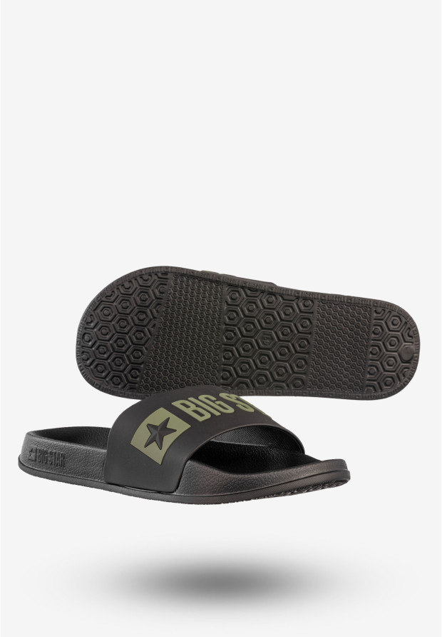 Klapki Męskie BIG STAR Buty Klasyczne Sportowe Czarne SS174359