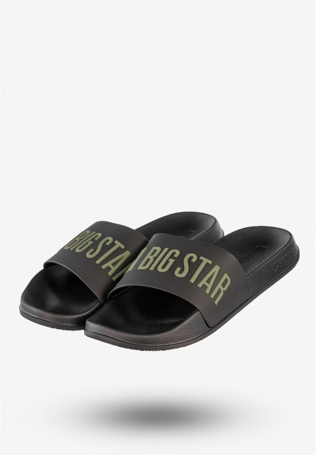 Klapki Męskie BIG STAR Buty Klasyczne Sportowe Czarne SS174359