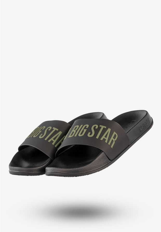 Klapki Męskie BIG STAR Buty Klasyczne Sportowe Czarne SS174359